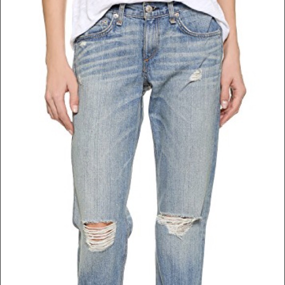rag & bone Denim - Rag & Bone Distressed Boyfriend Jeans 26